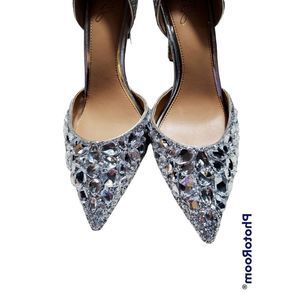 Badgley Mischka Jewel Upton Silver Heels